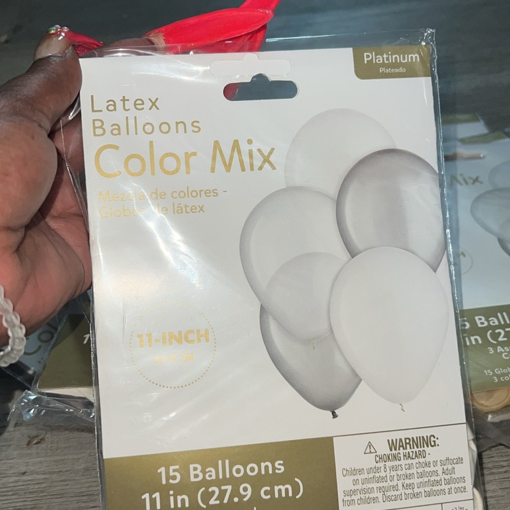 Latex Balloons Color Mix - White and Gray